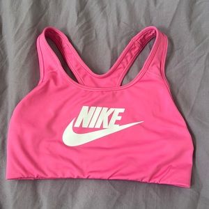 Pink Nike sports bra size medium
